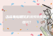 iphone视频制作gif
:怎样将mp4格式的视频转换成gif图片？