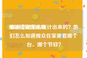 统计法宣传视频
:收视率是怎么统计出来的？他们怎么知道观众在家里看哪个台、哪个节目？