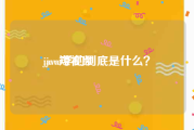 java短视频
:java学的到底是什么？