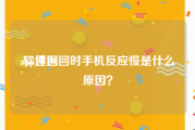 app返回
:软件返回时手机反应慢是什么原因？