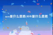 msw是什么意思(MSW是什么意思)