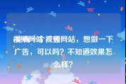 视频网站 广告
:我有一个视频网站，想做一下广告，可以吗？不知道效果怎么样？