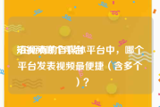 短视频哪个平台
:在所有的自媒体平台中，哪个平台发表视频最便捷（含多个）？