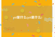 pid是什么(pid是什么)