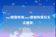 mp4数据恢复(mp4数据恢复后无法播放)