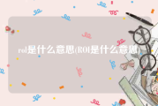 rol是什么意思(ROI是什么意思)