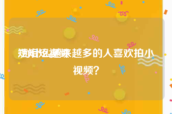 短短短视频
:为什么越来越多的人喜欢拍小视频？