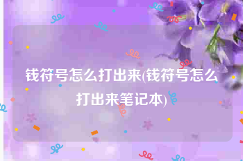 钱符号怎么打出来(钱符号怎么打出来笔记本)