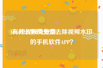 lutu短视频免安装
:有什么好的免费去除视频水印的手机软件APP？