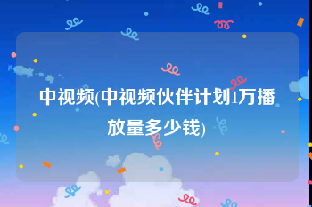 中视频(中视频伙伴计划1万播放量多少钱)