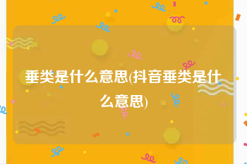 垂类是什么意思(抖音垂类是什么意思)