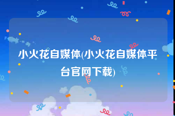 小火花自媒体(小火花自媒体平台官网下载)